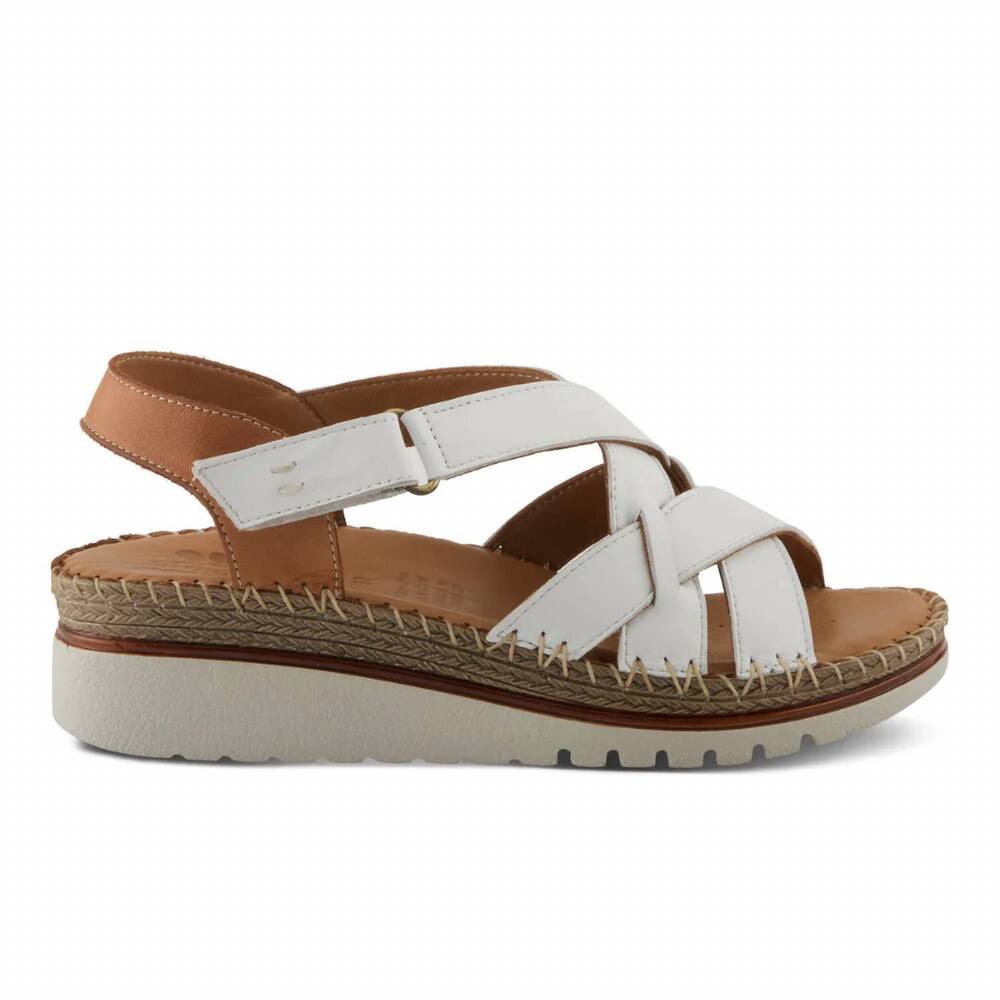 NEW SPRING STEP SHOES women's migula wedge sandal in white